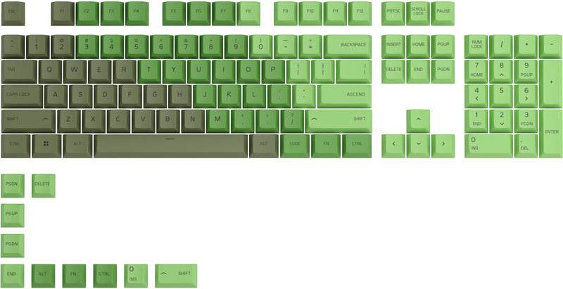 Glorious - Conjunto de 114 Teclas Glorious Olive (US ANSI)