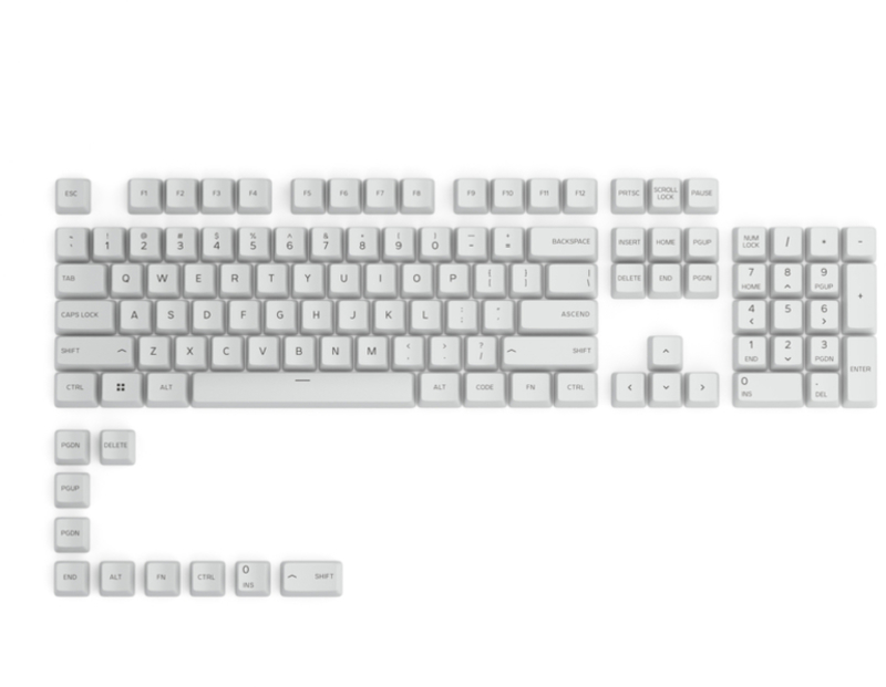 Glorious - Conjunto de 114 Teclas Glorious White (US ANSI)