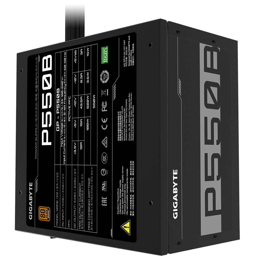 Gigabyte - Fonte Gigabyte P550B 550W 80+ Bronze