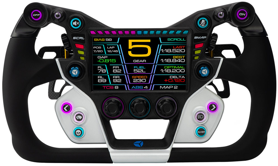 Picture of Picture of Volante Cube Controls GTX2 Grip (32cm) - Branco / Azul