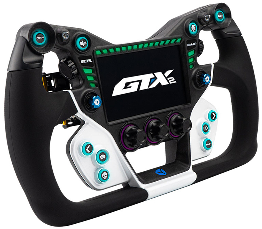 Picture of Picture of Volante Cube Controls GTX2 Grip (32cm) - Branco / Azul