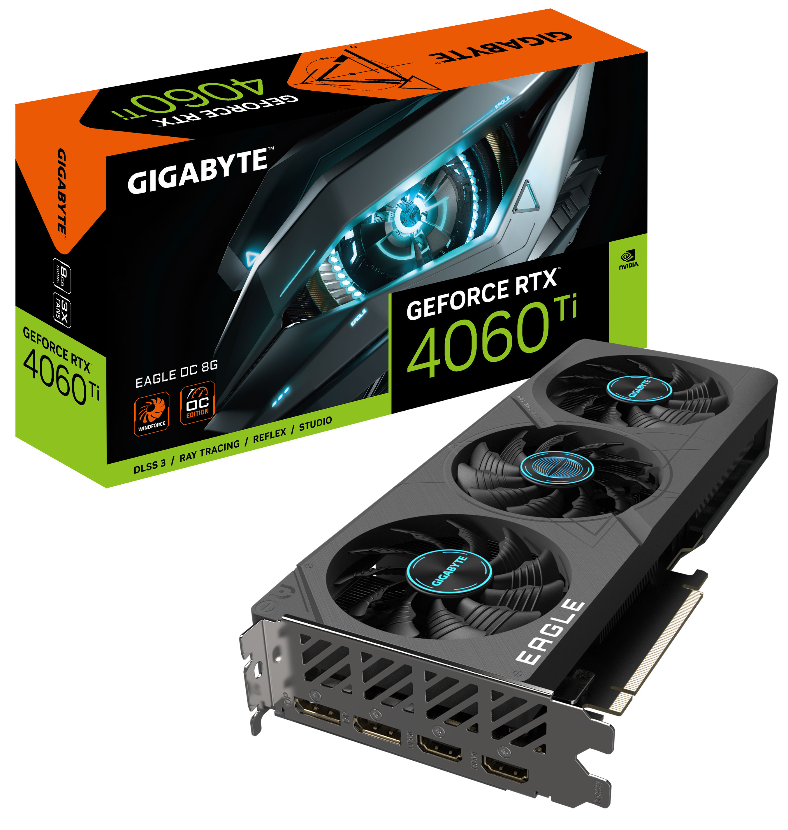 Gigabyte - Gráfica Gigabyte GeForce® RTX 4060 Ti Eagle OC 8GB GDDR6 DLSS3