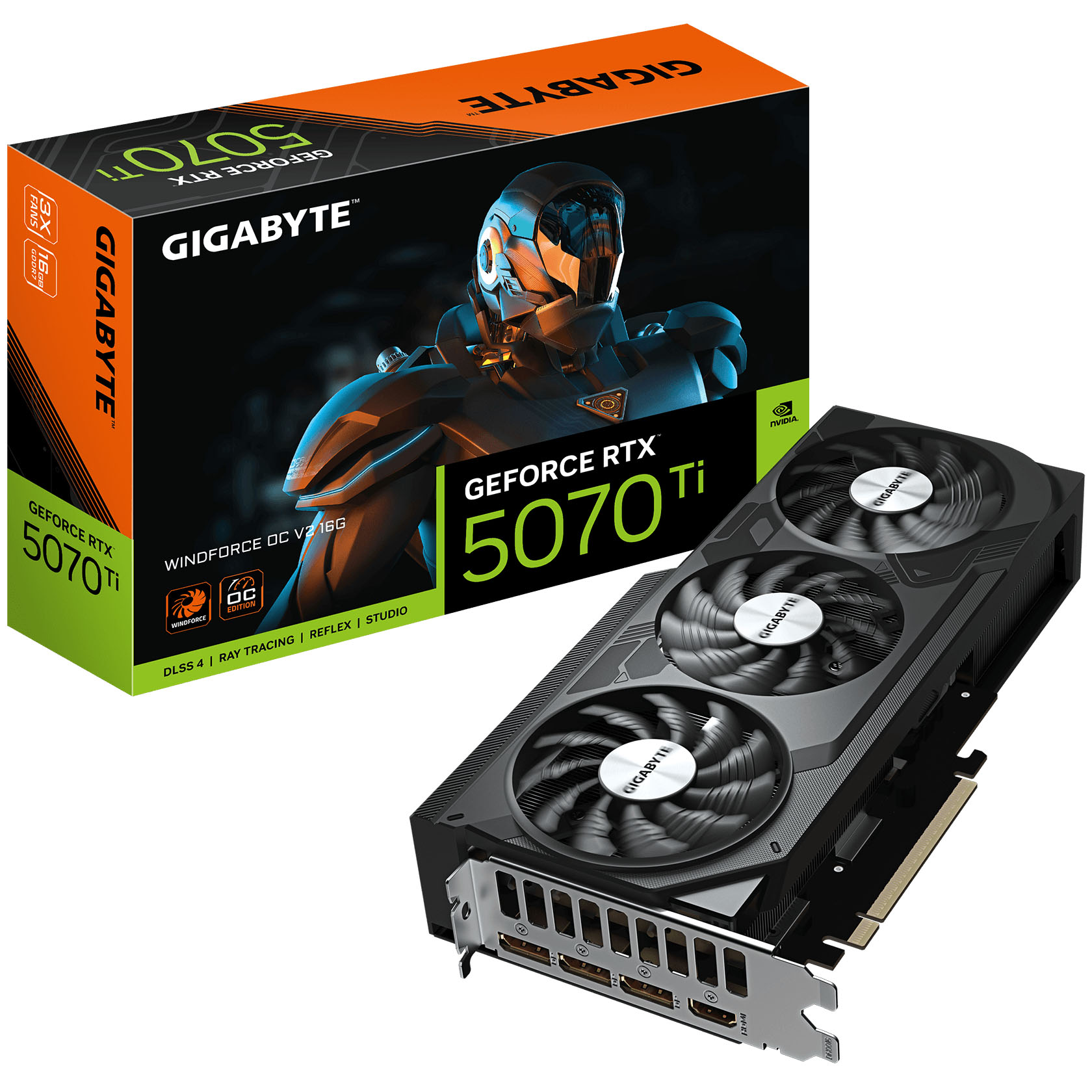 Picture of Picture of Gráfica Gigabyte GeForce® RTX 5070 Ti Windforce OC V2 16GB GDDR7 DLSS4