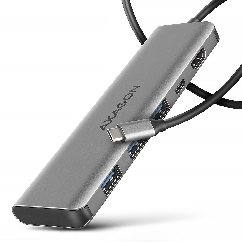 Picture of Picture of HUB USB-C AXAGON HMC-5H USB-C 3.2 Gen 1 hub, 3x USB-A, 4K HDMI, PD 100W