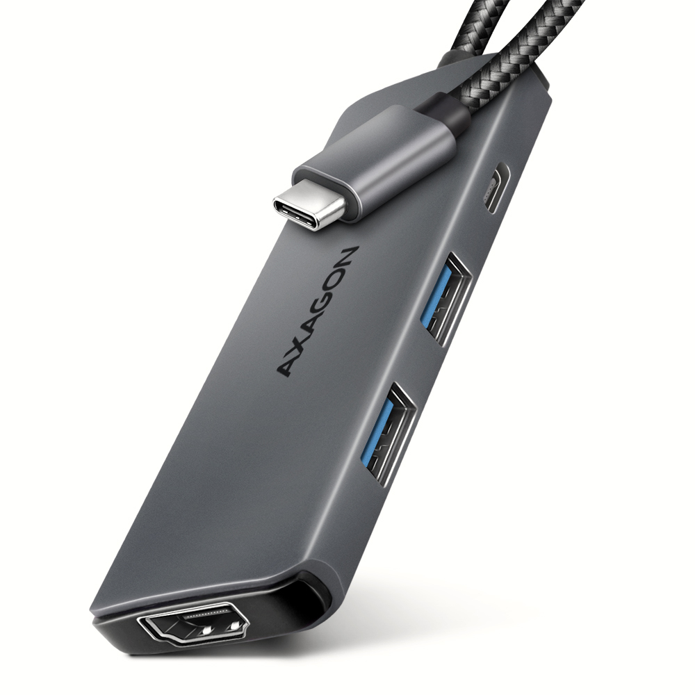 Picture of Picture of Multiport-USB-C Hub AXAGON HMC-5H8K USB-C 3.2 Gen 1, 2x USB-A, 1x USB-C, 8K HDMI, PD 100W, 15cm USB-C cable