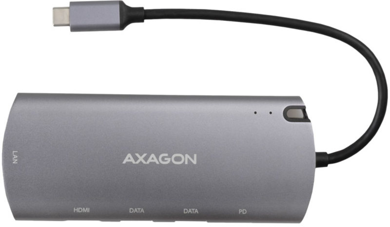 AXAGON - Multiport-Hub AXAGON HMC-6M2, USB 3.0, M.2-SATA, HDMI, Gbit-LAN, 2x USB-A, 1x USB-C