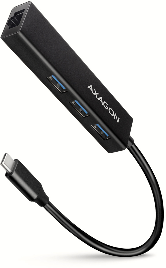 Picture of Picture of HUB USB-C AXAGON HMC-GL3A 3x USB-A + GLAN, USB 3.2 Gen 1 hub, metal