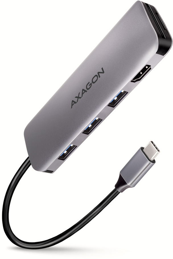 Picture of Picture of HUB USB-C AXAGON HMC-HCR3A 3x USB-A + HDMI + SD/microSD, USB-C 3.2 Gen