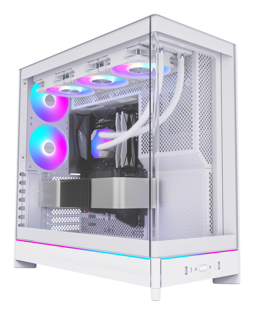 Montech - Caixa ATX Montech HS02 Pro Branco