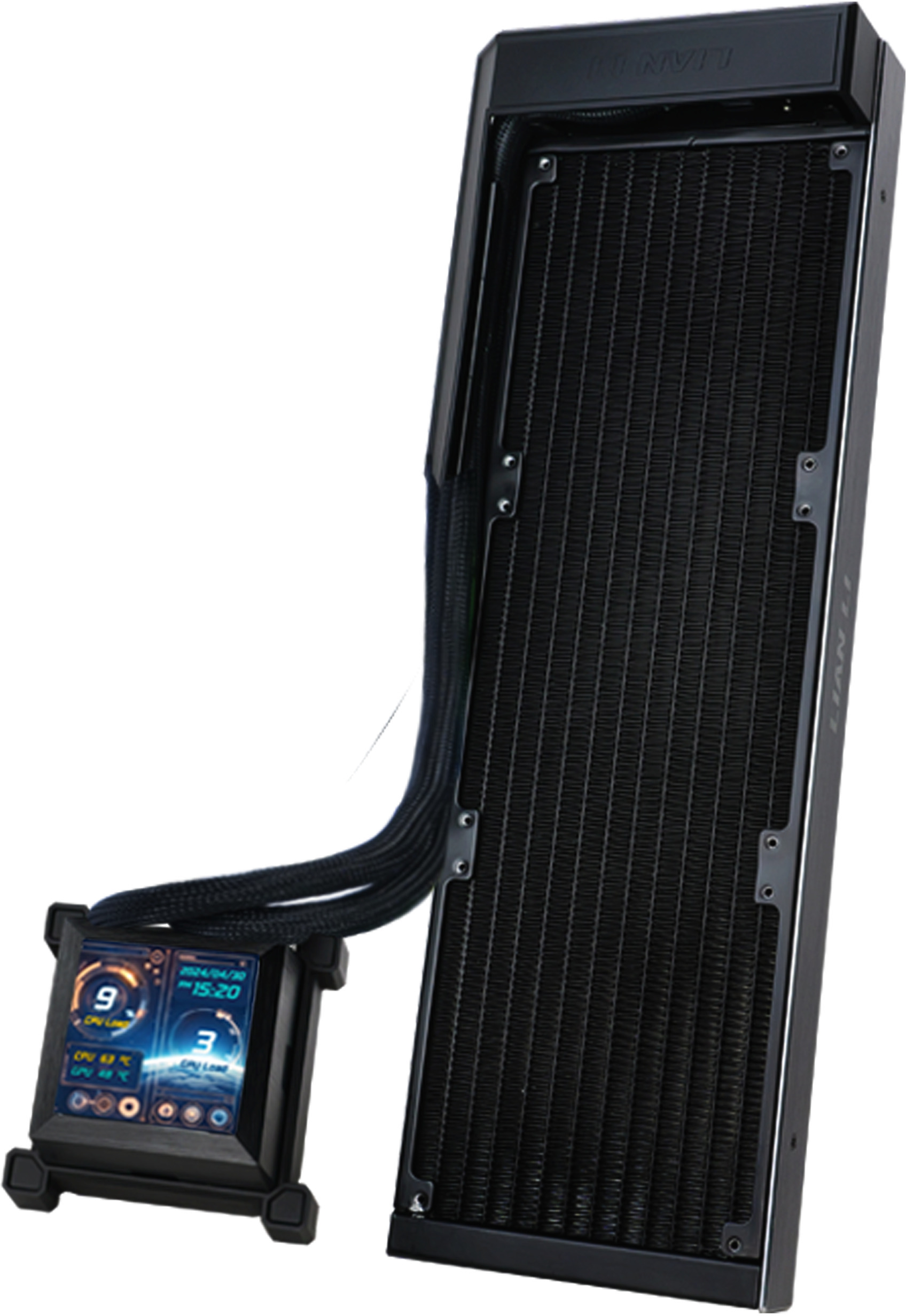 Picture of Picture of Water Cooler CPU AIO Lian Li HydroShift LCD 360 Preto - 360mm S/Ventoinhas