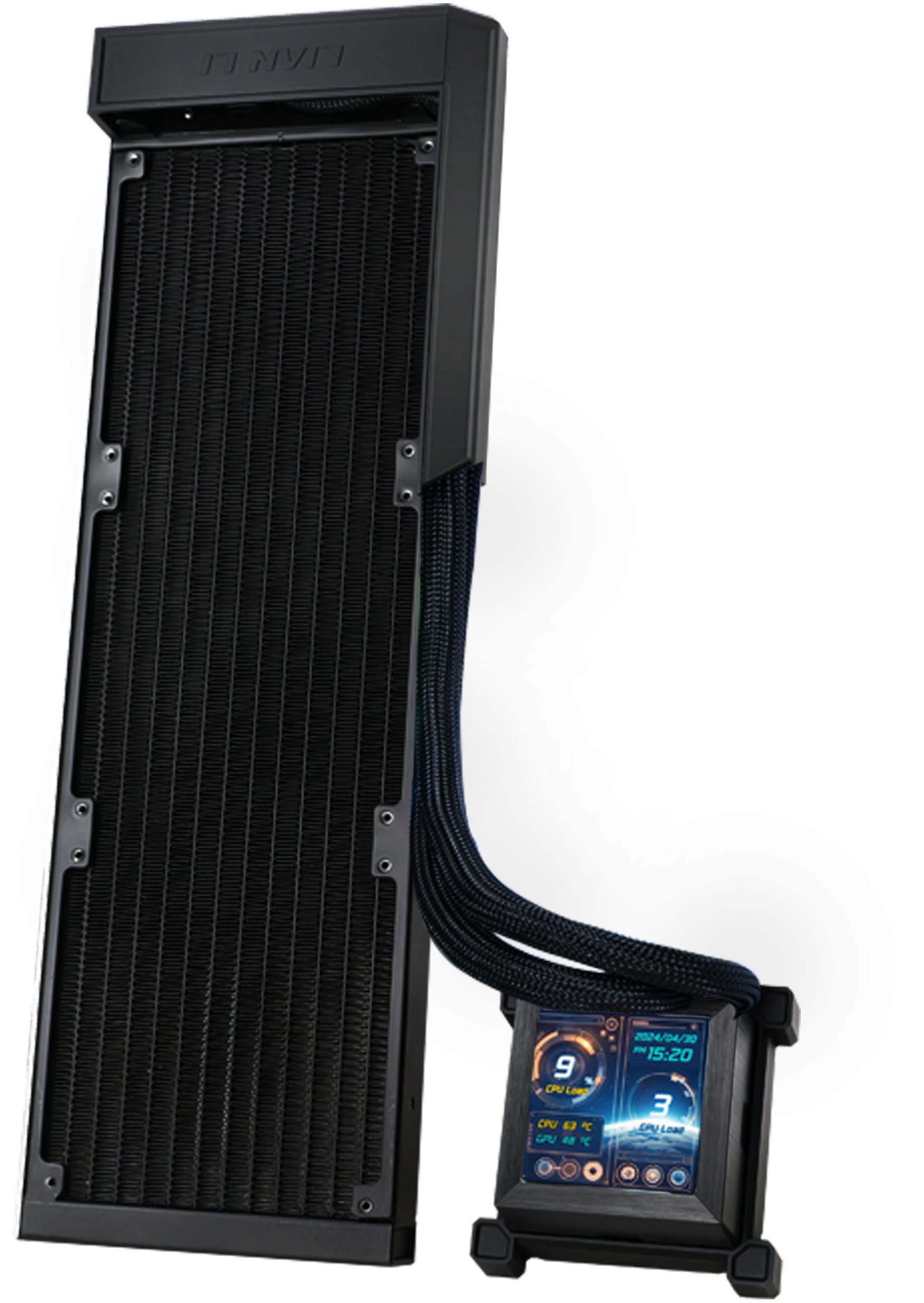 Picture of Picture of Water Cooler CPU AIO Lian Li HydroShift LCD 360 Preto - 360mm S/Ventoinhas