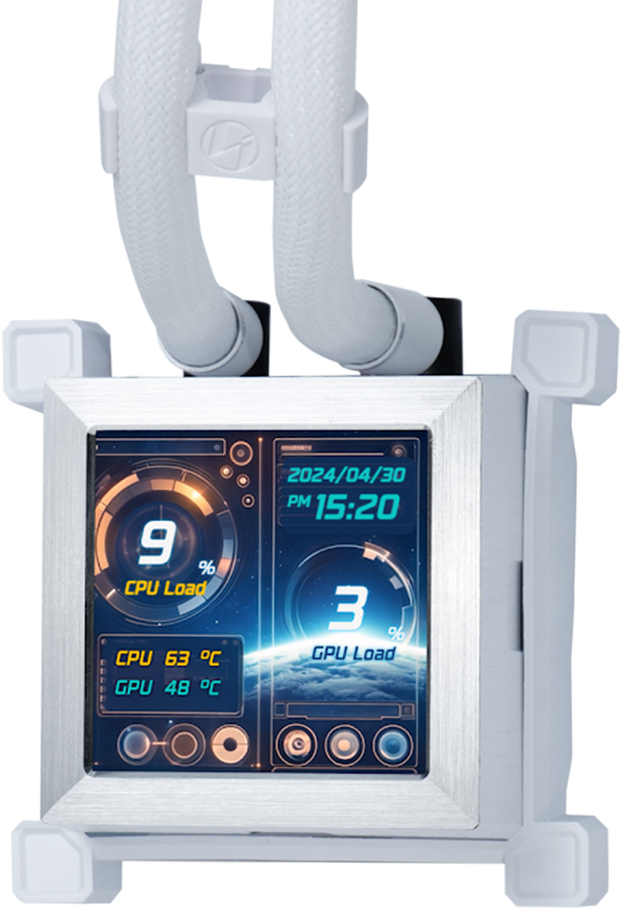 Lian Li - Water Cooler CPU AIO Lian Li HydroShift LCD 360S Branco - 360mm