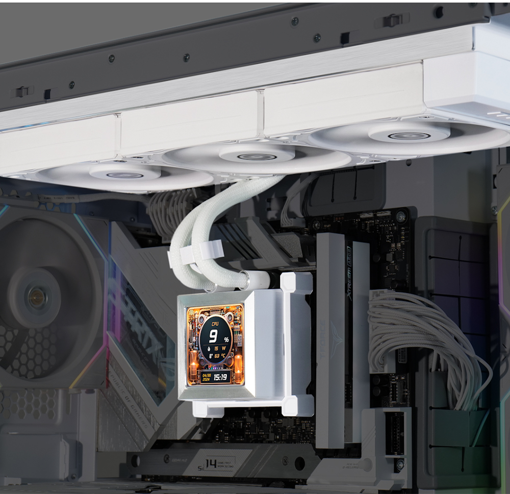 Lian Li - Water Cooler CPU AIO Lian Li HydroShift LCD 360S Branco - 360mm