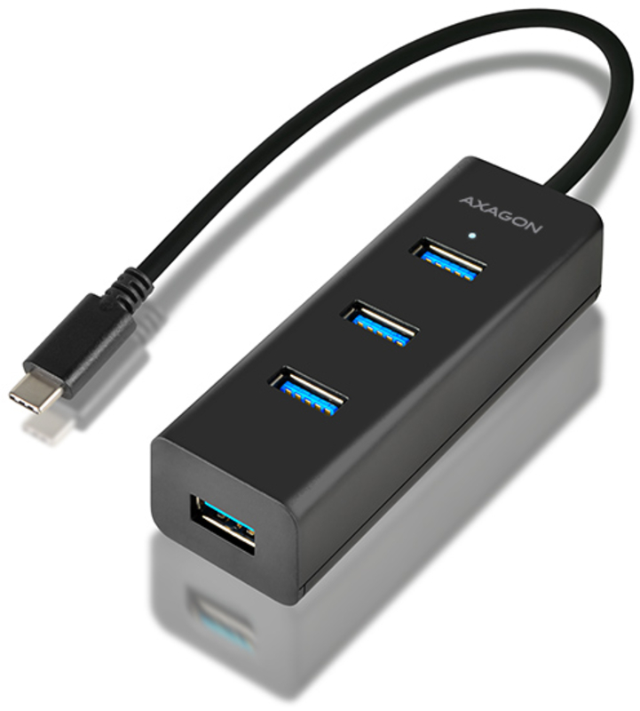 AXAGON - HUB de carregamento AXAGON HUE-S2C 4x USB3.0, MicroUSB Charging Connector, Type-C