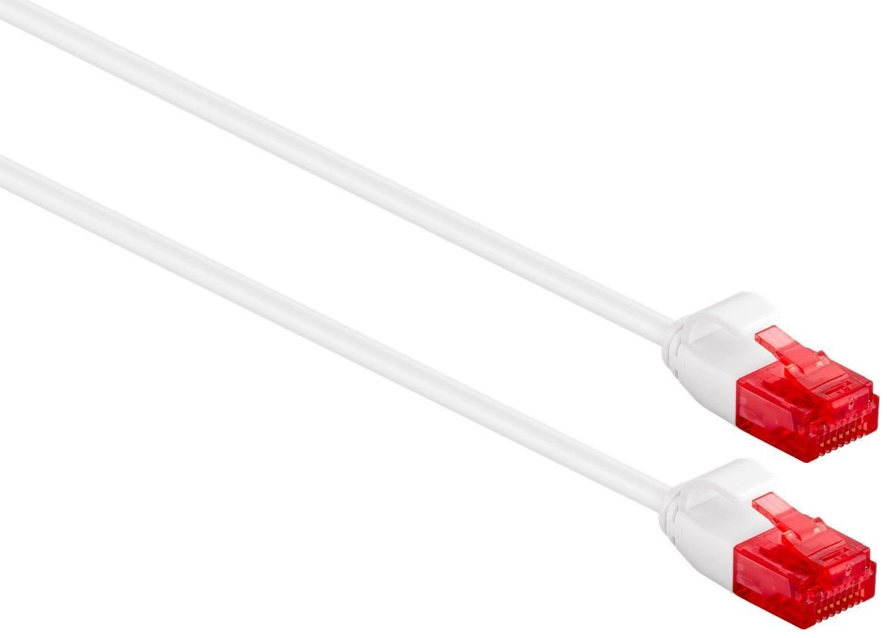 Ewent - Cabo de Rede Slim Ewent RJ45 U/UTP Slim Cat.6 25 CM Branco