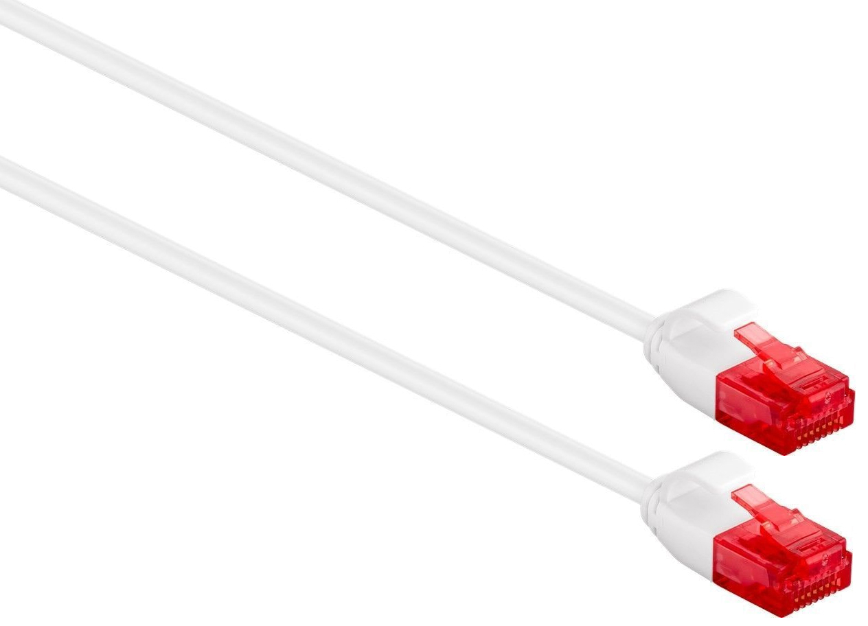Ewent - Cabo de Rede Slim Ewent RJ45 U/UTP Slim Cat.6 50 CM Branco