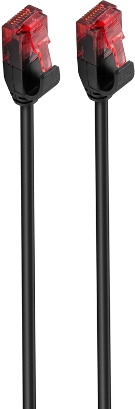 Ewent - Cabo de Rede Slim Ewent RJ45 U/UTP Cat.6 0.25 CM Preto