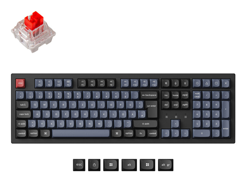 Picture of Picture of Teclado Mecânico Keychron K10 Pro 100% Wireless Keychron K Pro Switch Red Linear