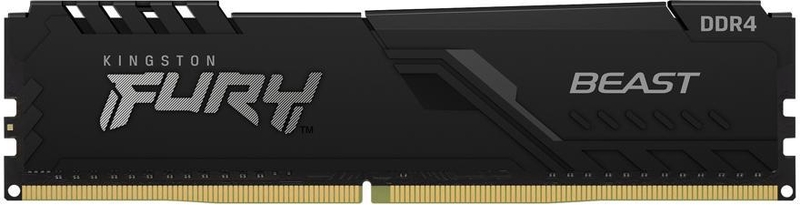Kingston - Kingston 16GB DDR4 3200MHz FURY Beast Preto 1R CL16