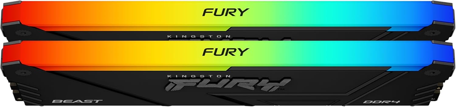 Kingston - Kingston Kit 16GB (2 x 8GB) DDR4 3200MHz FURY Beast RGB 1R CL16