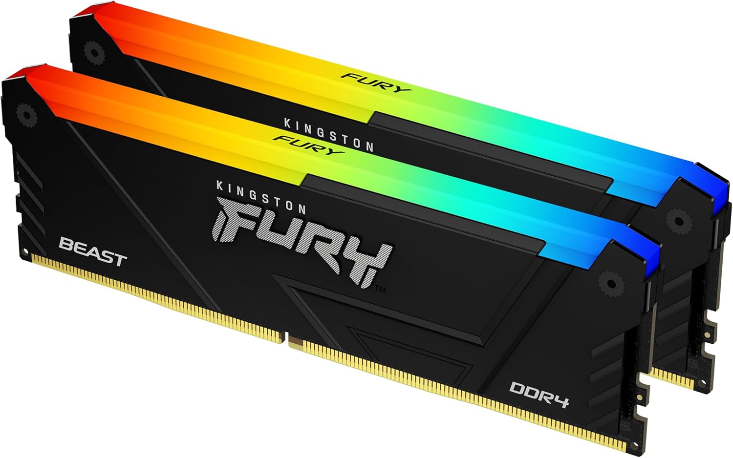 Kingston Kit 16GB (2 x 8GB) DDR4 3200MHz FURY Beast RGB 1R CL16 Picture of Picture of Kingston Kit 16GB (2 x 8GB) DDR4 3200MHz FURY Beast RGB 1R CL16