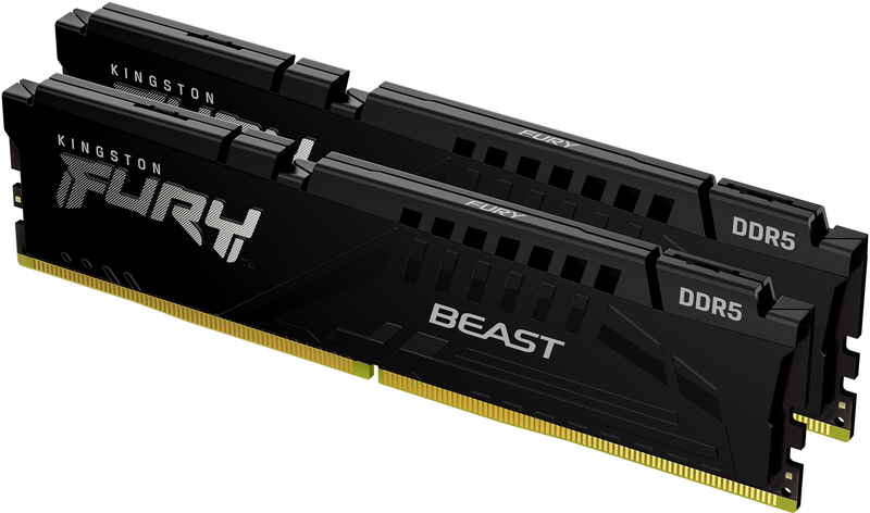 Kingston - Kingston Kit 32GB (2 x 16GB) DDR5 5200MHz FURY Beast Preto CL40