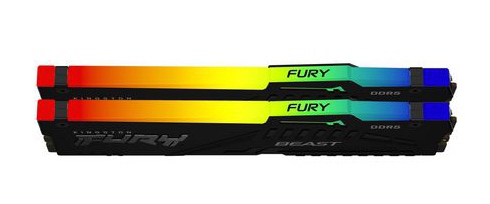 Picture of Picture of Kingston Kit 64GB (2 x 32GB) DDR5 5600MHz FURY Beast RGB EXPO Preto 2R CL36