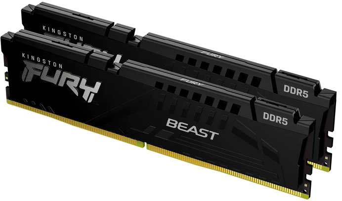 Picture of Picture of Kingston Kit 32GB (2 x 16GB) DDR5 5600MHz FURY Beast Preto CL36