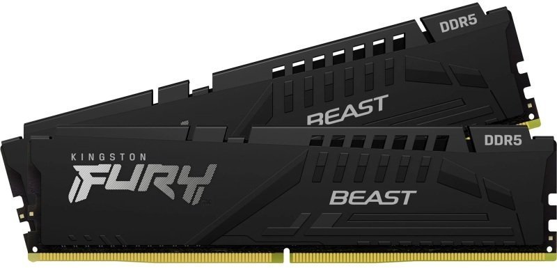 Kingston - Kingston Kit 32GB (2 x 16GB) DDR5 6000MHz FURY Beast Preto CL30