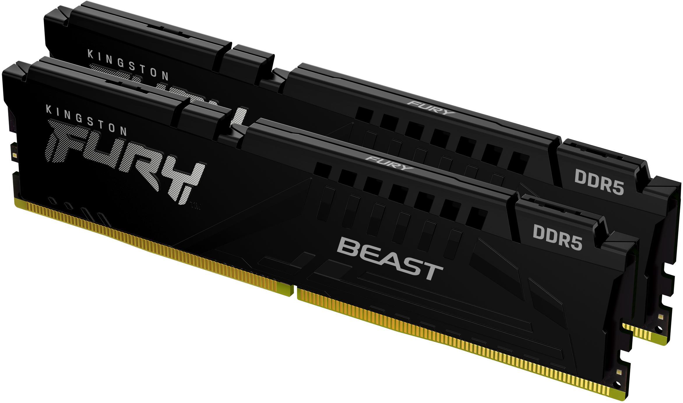 Picture of Picture of Kingston Kit 32GB (2 x 16GB) DDR5 6000MHz FURY Beast Preto CL30
