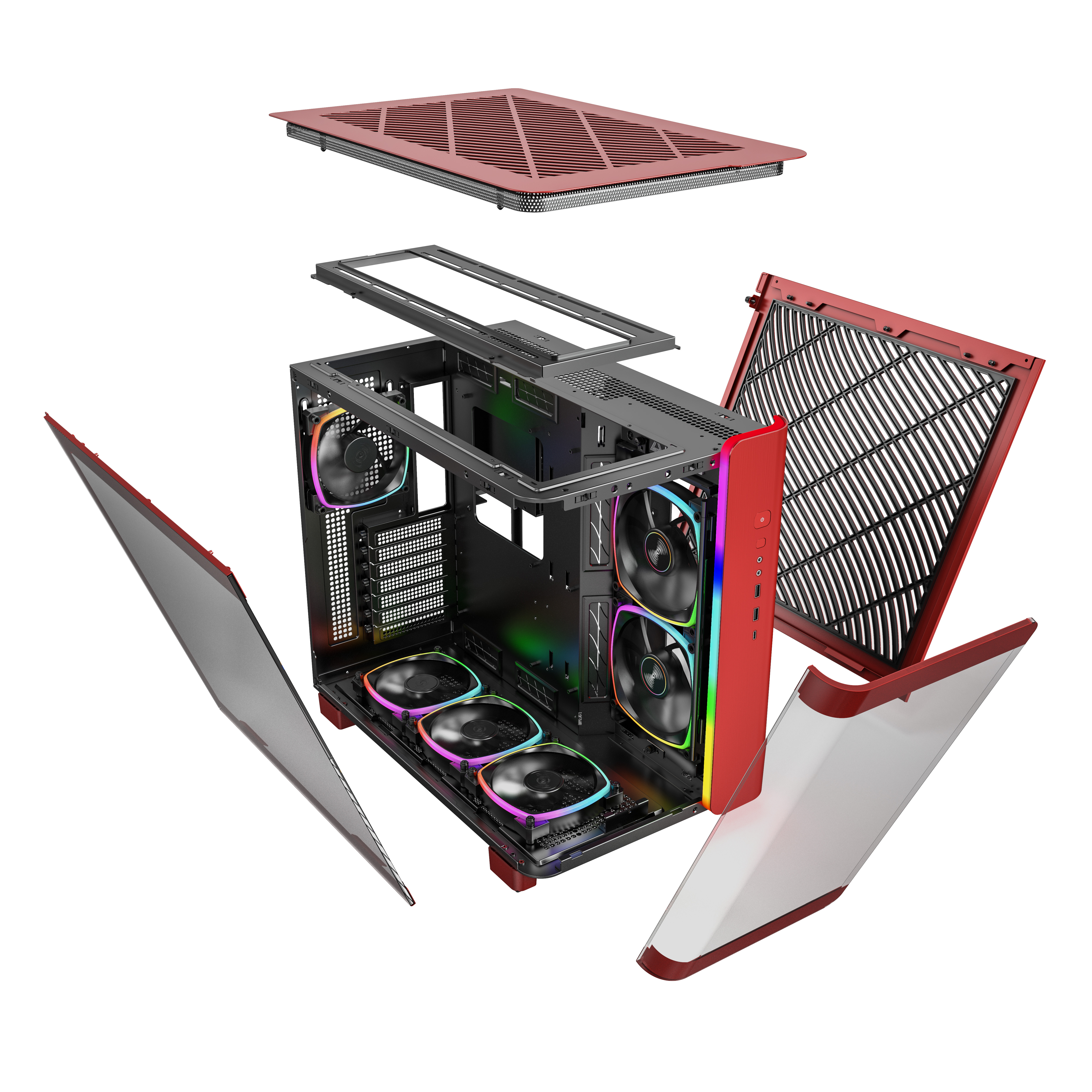 Montech - Caixa ATX Montech King 95 PRO Red