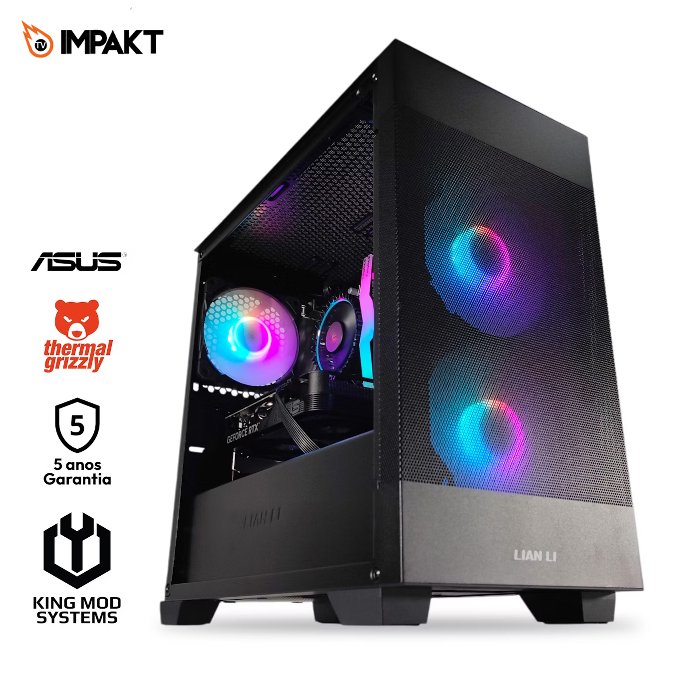 Picture of Picture of Computador King Mod Gamer-PC x ASUS Impakt Edition Intel i5 14400F 32GB DDR4 1TB RTX 4060 WiFi W11