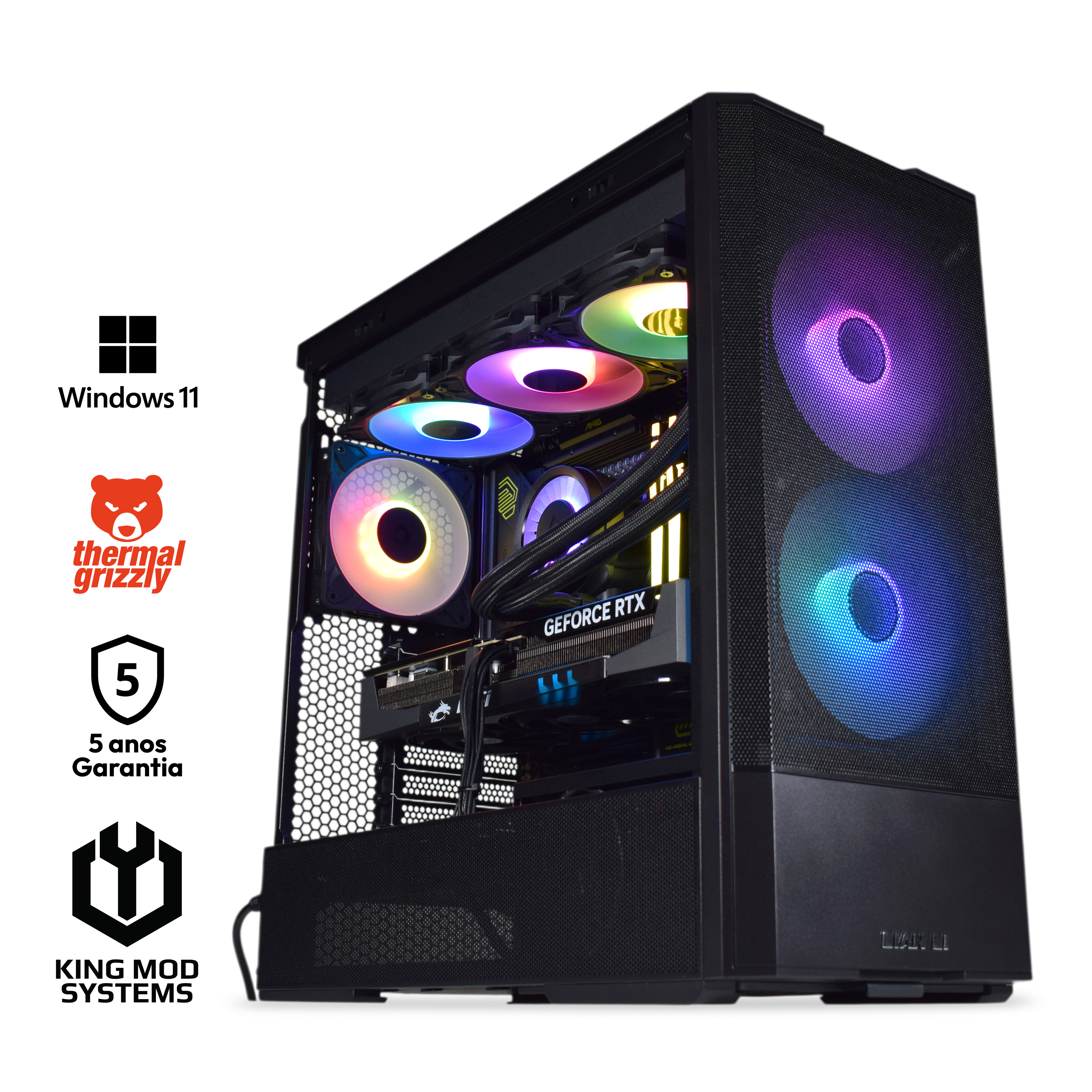 Picture of Picture of Computador King Mod Gamer-PC Ryzen 7 9800X3D 32GB DDR5 2TB RTX 5070 Ti WiFi W11