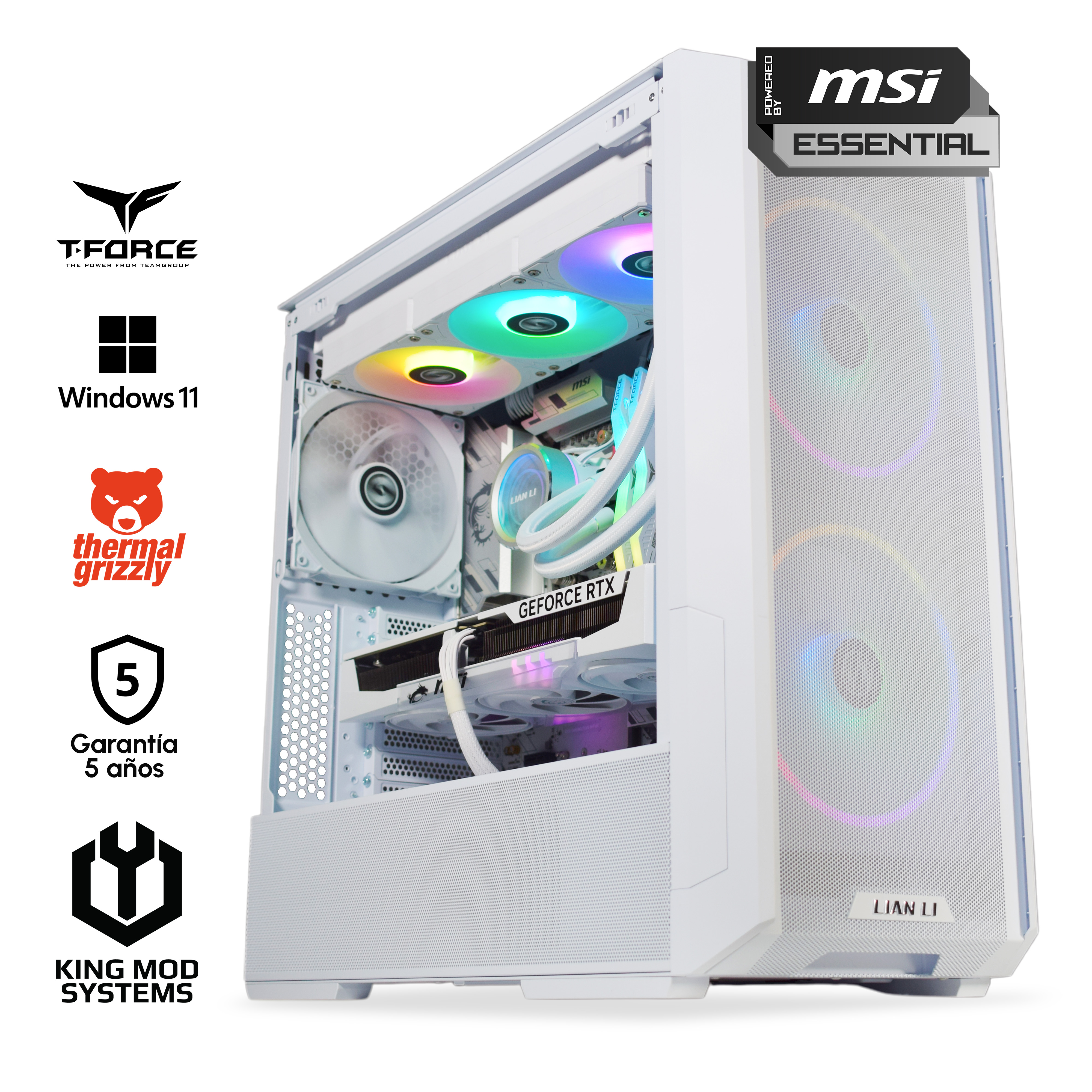 Computador King Mod Gamer-PC Ryzen 7 7800X3D 32GB DDR5 2TB RTX 5070 WiFi W11 Picture of Picture of Computador King Mod Gamer-PC Ryzen 7 7800X3D 32GB DDR5 2TB RTX 5070 WiFi W11