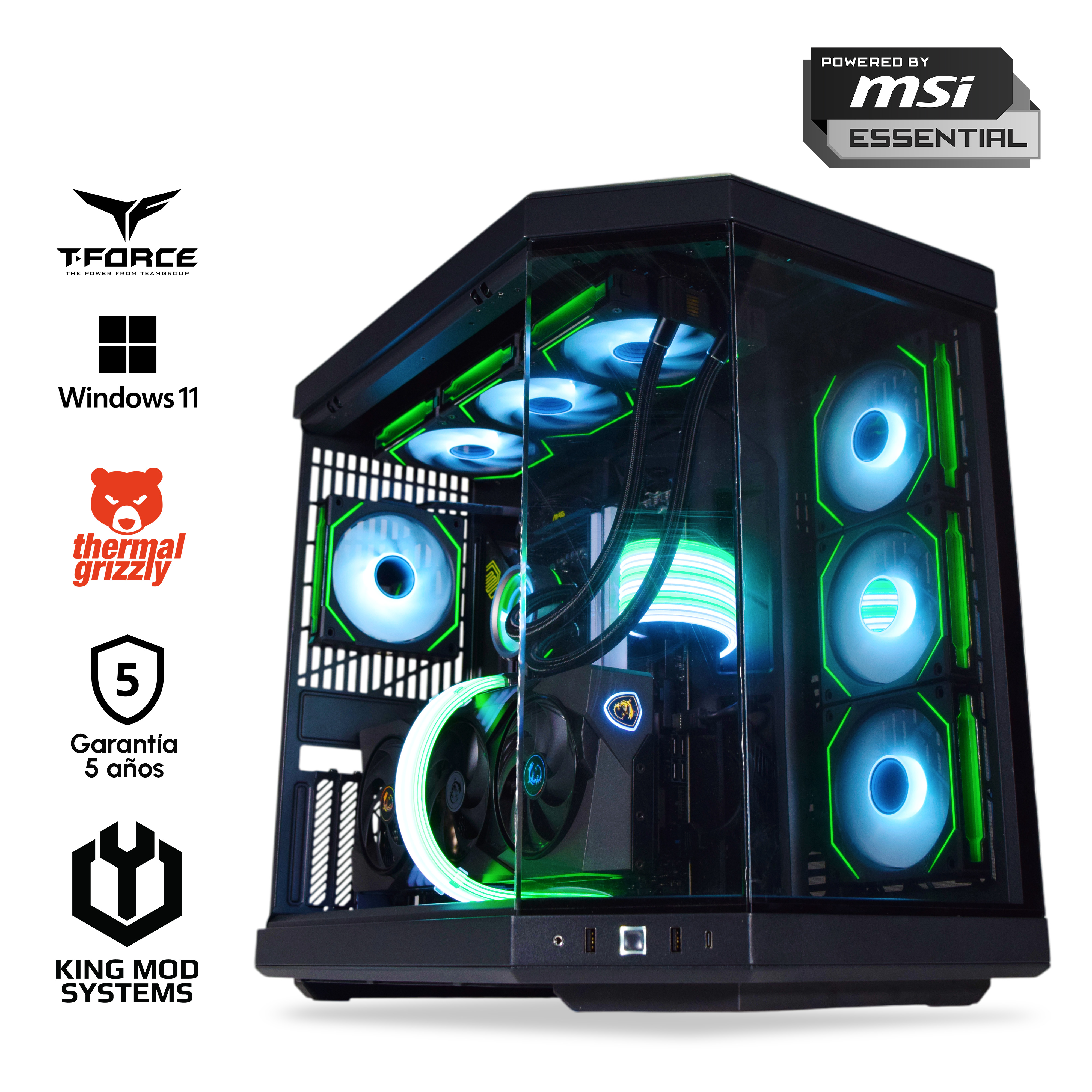 Picture of Picture of Computador King Mod Gamer-PC Ryzen 7 9800X3D 32GB DDR5 2TB RTX 5080 WiFi W11 V2