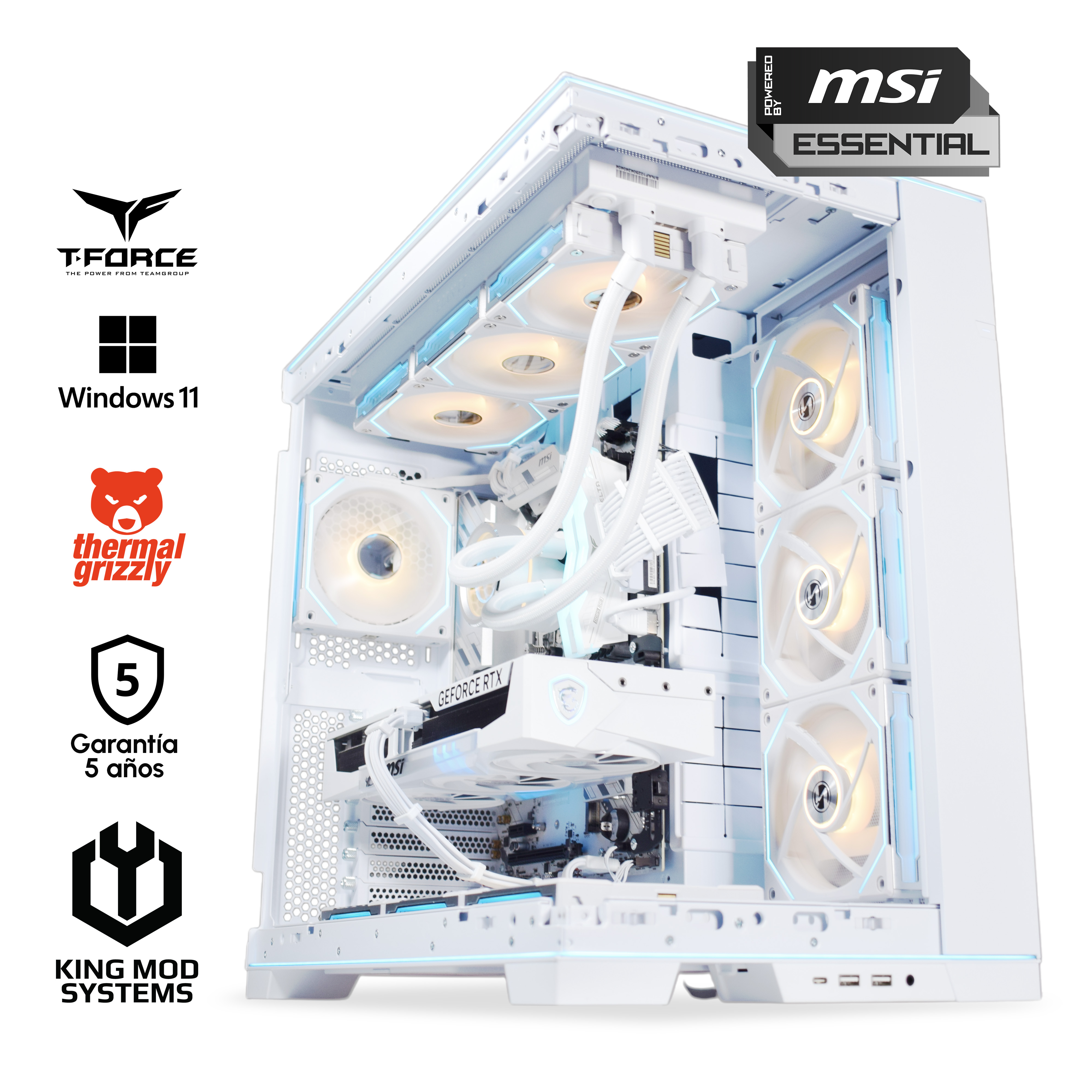 Picture of Picture of Computador King Mod Gamer-PC Ryzen 7 9800X3D 32GB DDR5 2TB RTX 5080 WiFi W11 V3