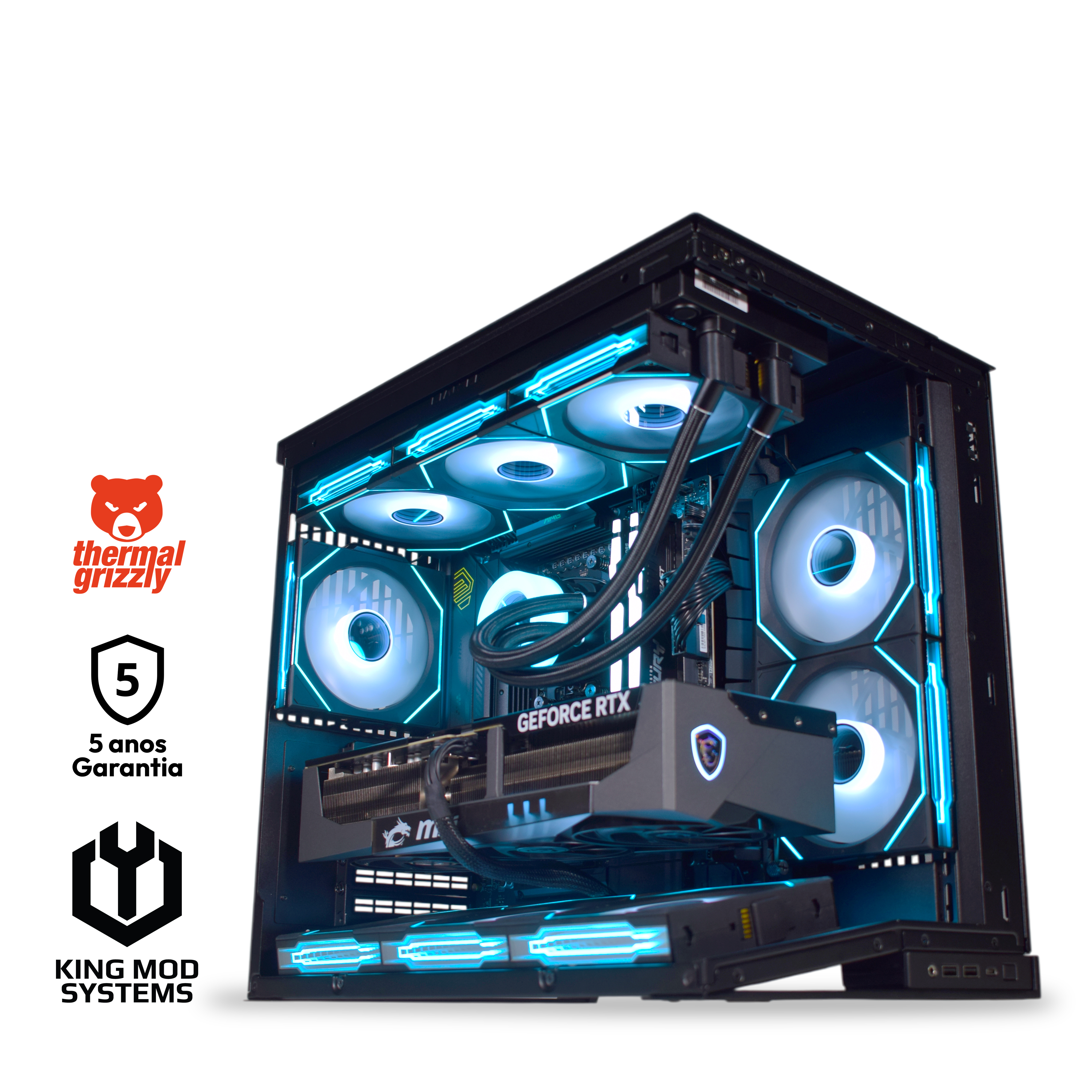 King Mod Systems - Computador King Mod Gamer-PC Ryzen 7 9800X3D 32GB DDR5 2TB RTX 5090 WiFi W11 V6