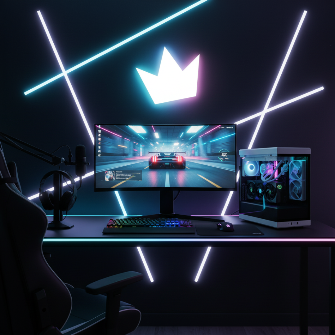 King Mod Systems - Computador King Mod Gamer-PC HYTE Ryzen 9 9900X 64GB DDR5 1TB RTX 5070 WiFi W11