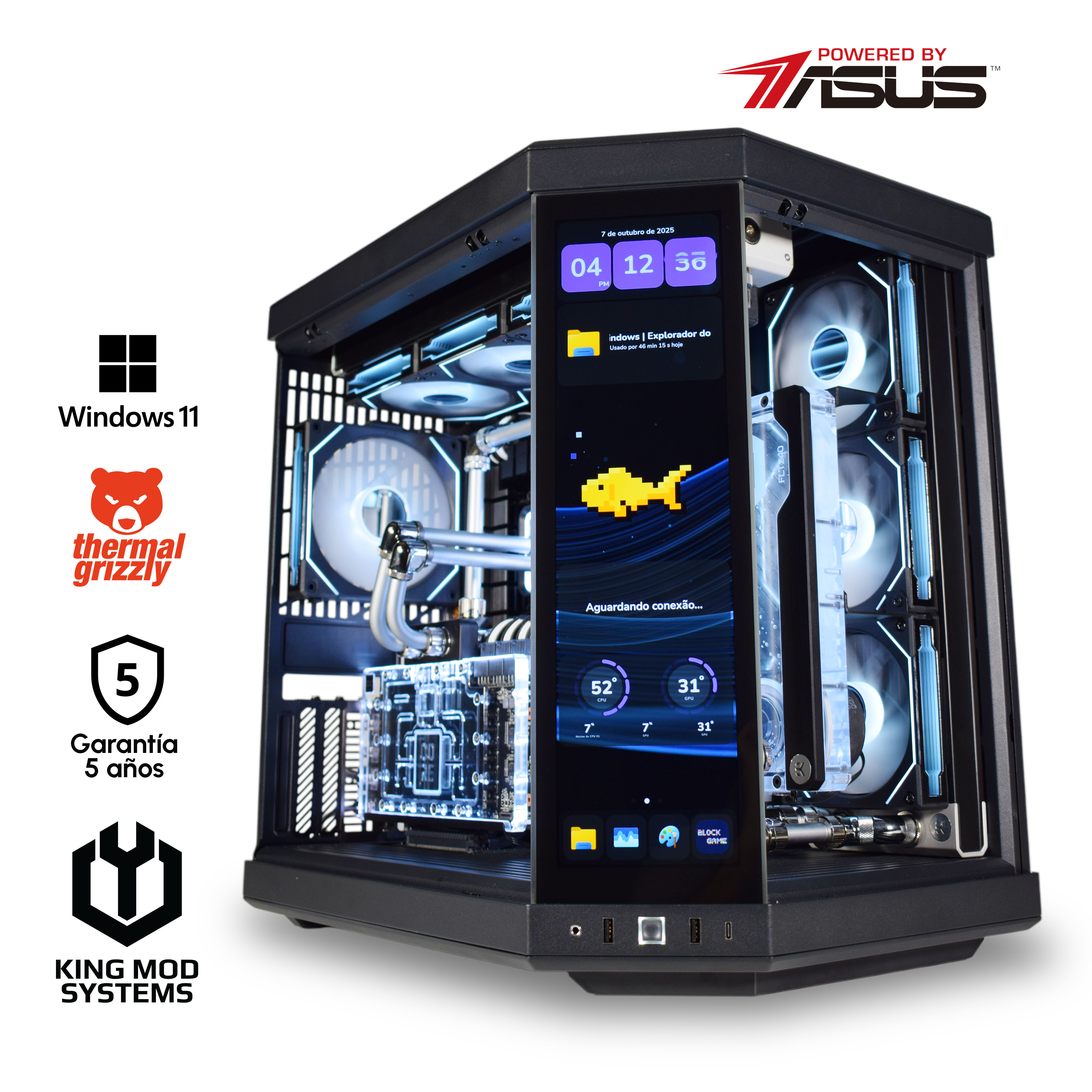 Picture of Picture of Computador King Mod Liquid-PC Ryzen 7 9800X3D 32GB DDR5 2TB RX 9070 XT WiFi W11