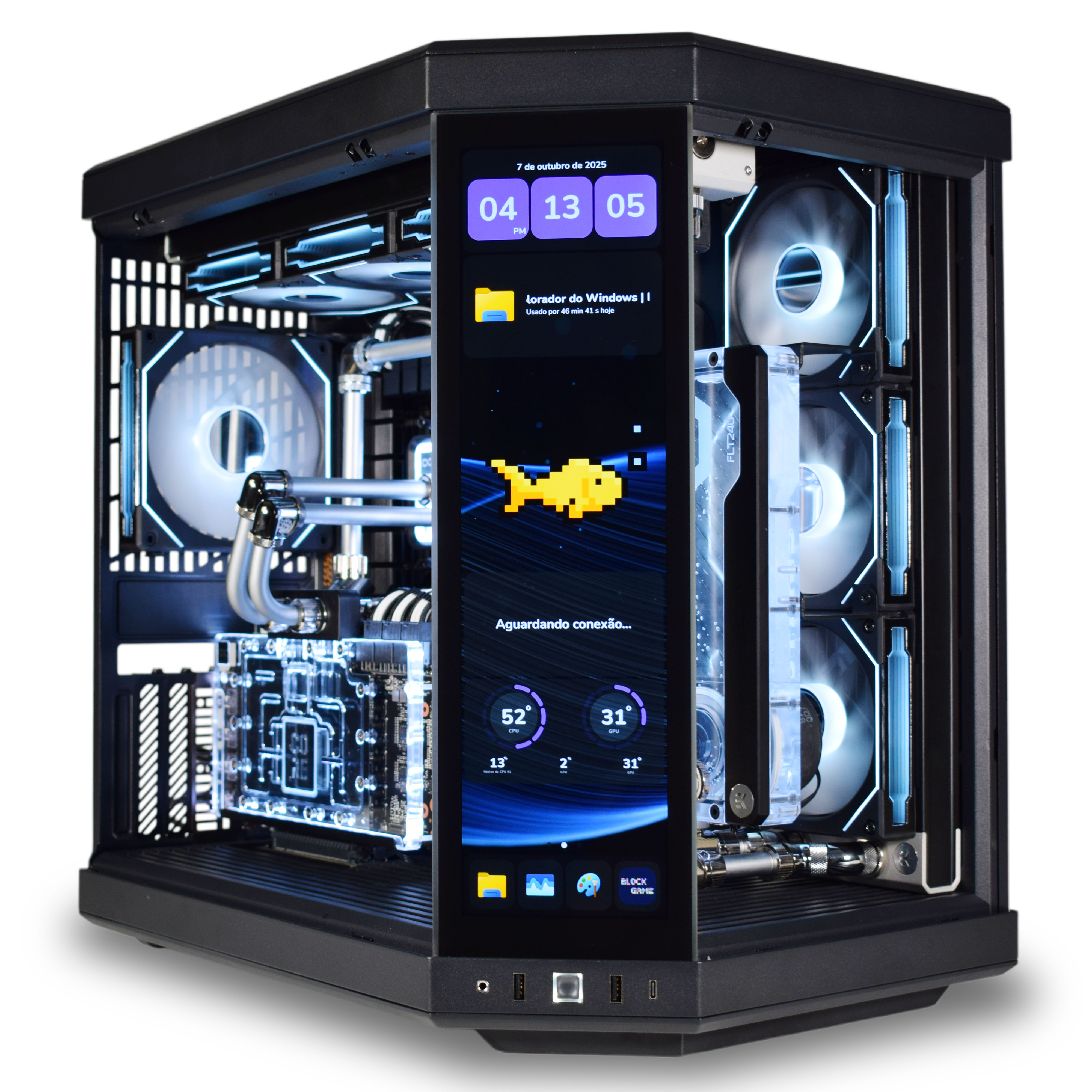 King Mod Systems - Computador King Mod Liquid-PC Ryzen 7 9800X3D 32GB DDR5 2TB RX 9070 XT WiFi W11