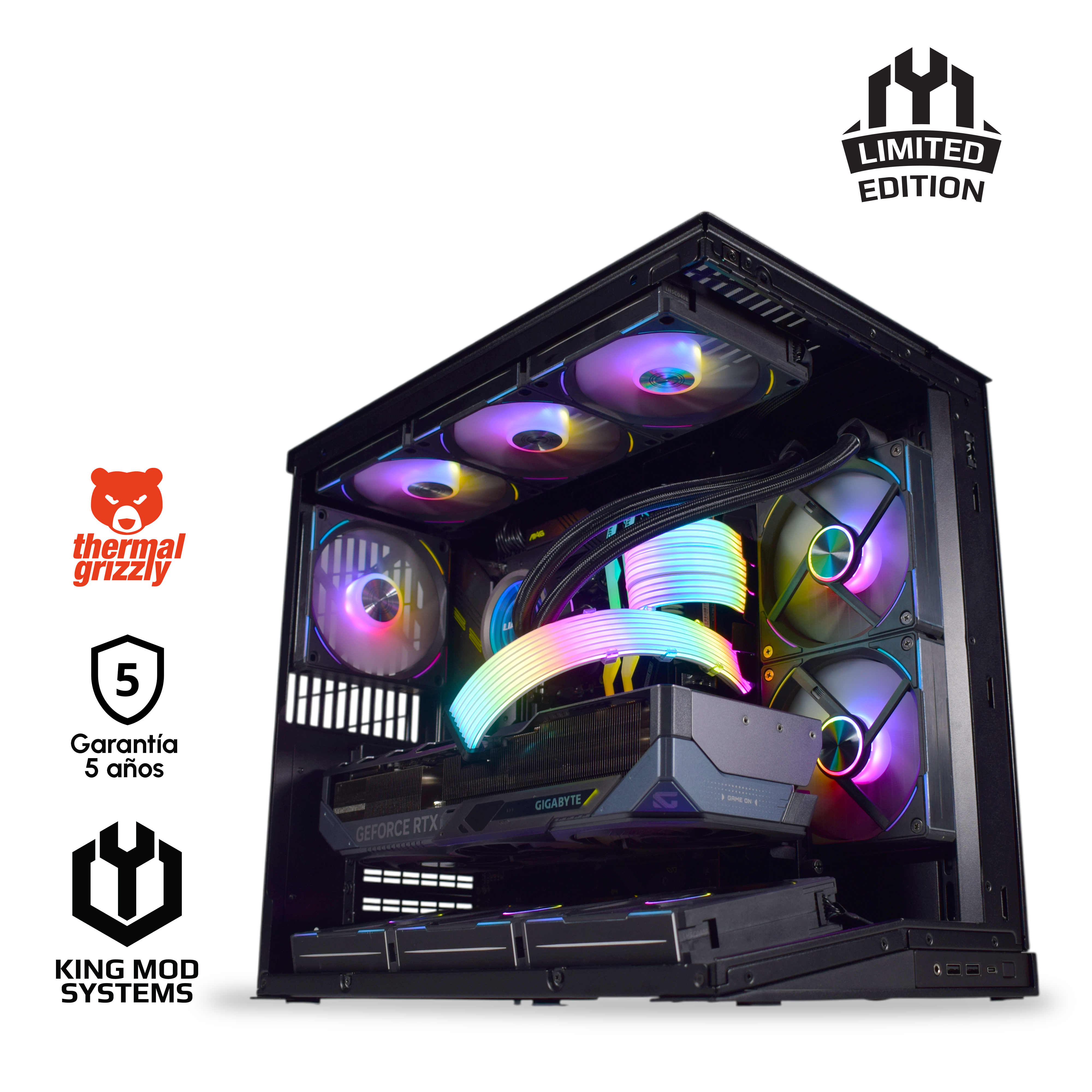 King Mod Systems - Computador King Mod Limited-PC Intel i9 14900KF 32GB DDR5 2TB RTX 5080 WiFi W11