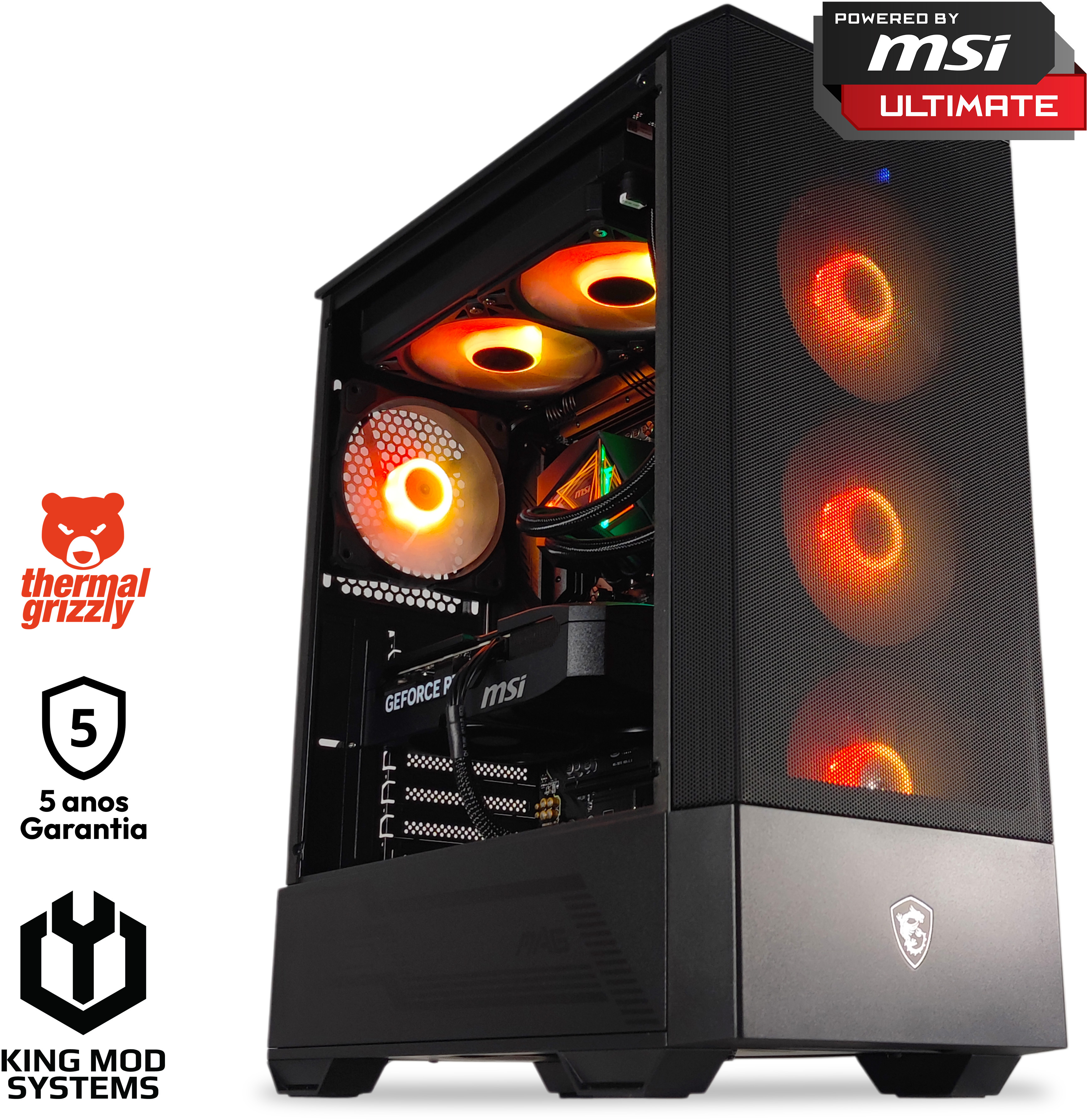 Picture of Picture of Computador King Mod Gamer-PC Powered by MSI Ryzen 7 7800X3D 32GB DDR5 1TB RTX 5070 WiFi W11