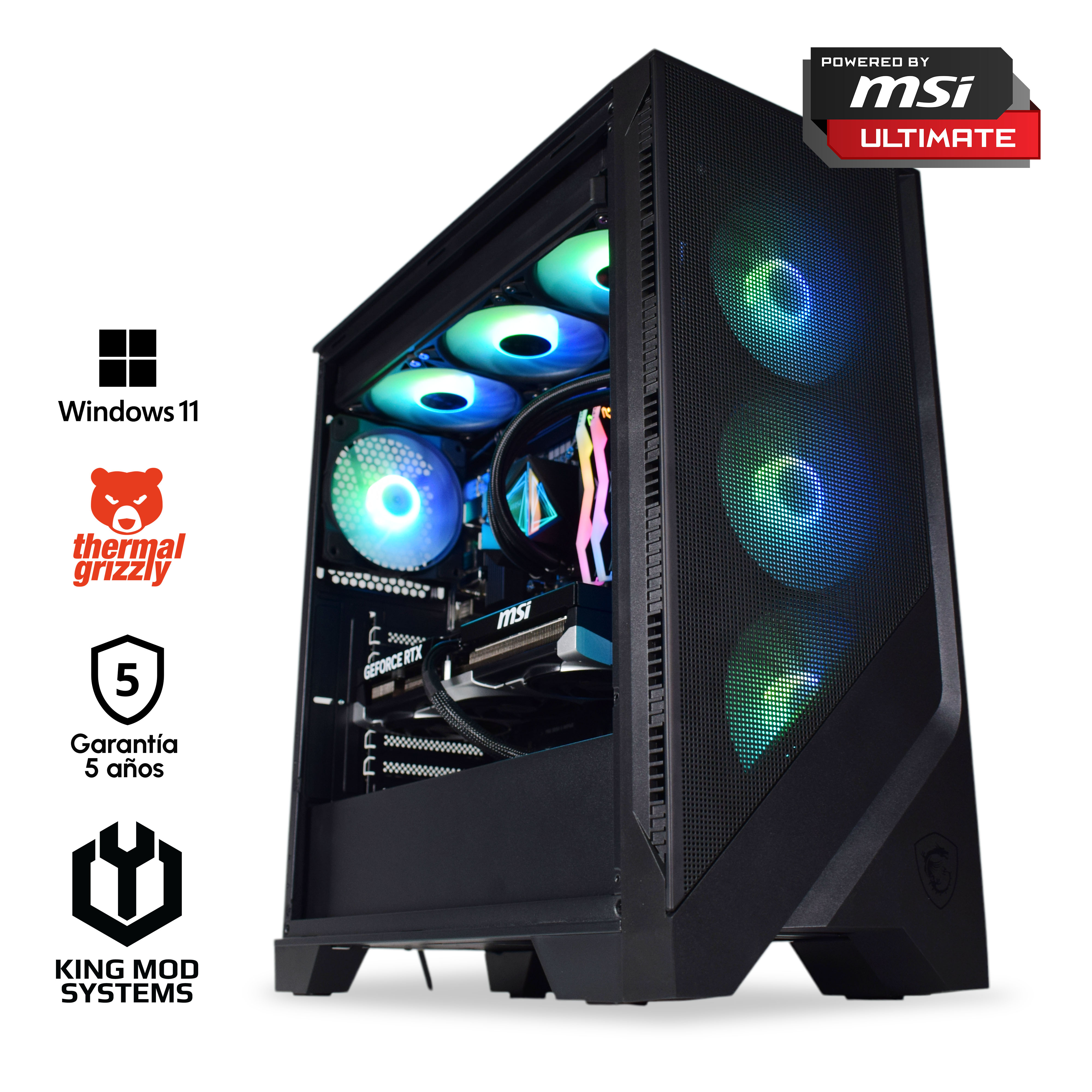 Picture of Picture of Computador King Mod Gamer-PC Powered by MSI Ryzen 7 9800X3D 32GB DDR5 2TB RTX 5080 WiFi W11