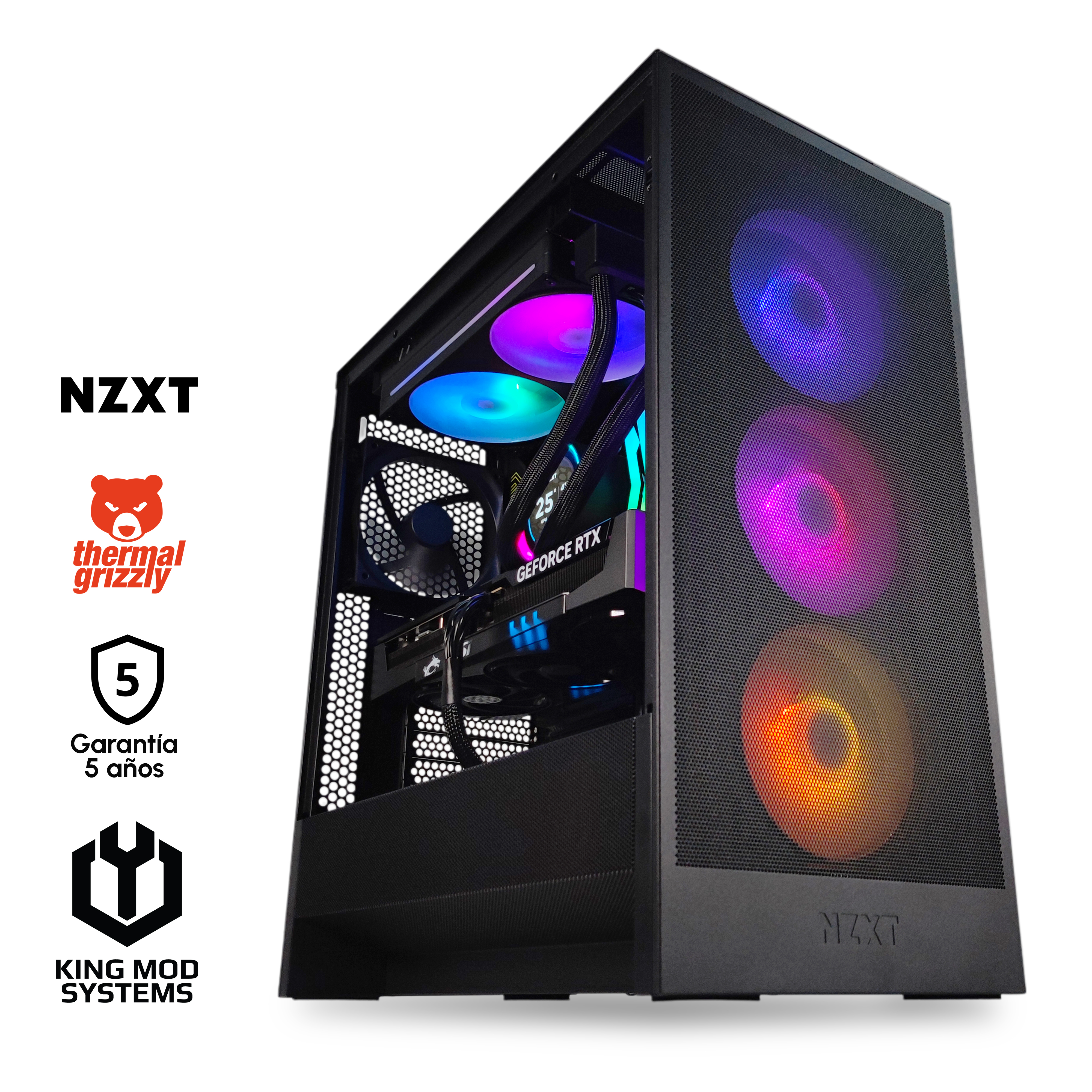Picture of Picture of Computador King Mod Gamer-PC NZXT Ryzen 7 9800X3D 32GB DDR5 2TB RTX 5070 Ti WiFi W11