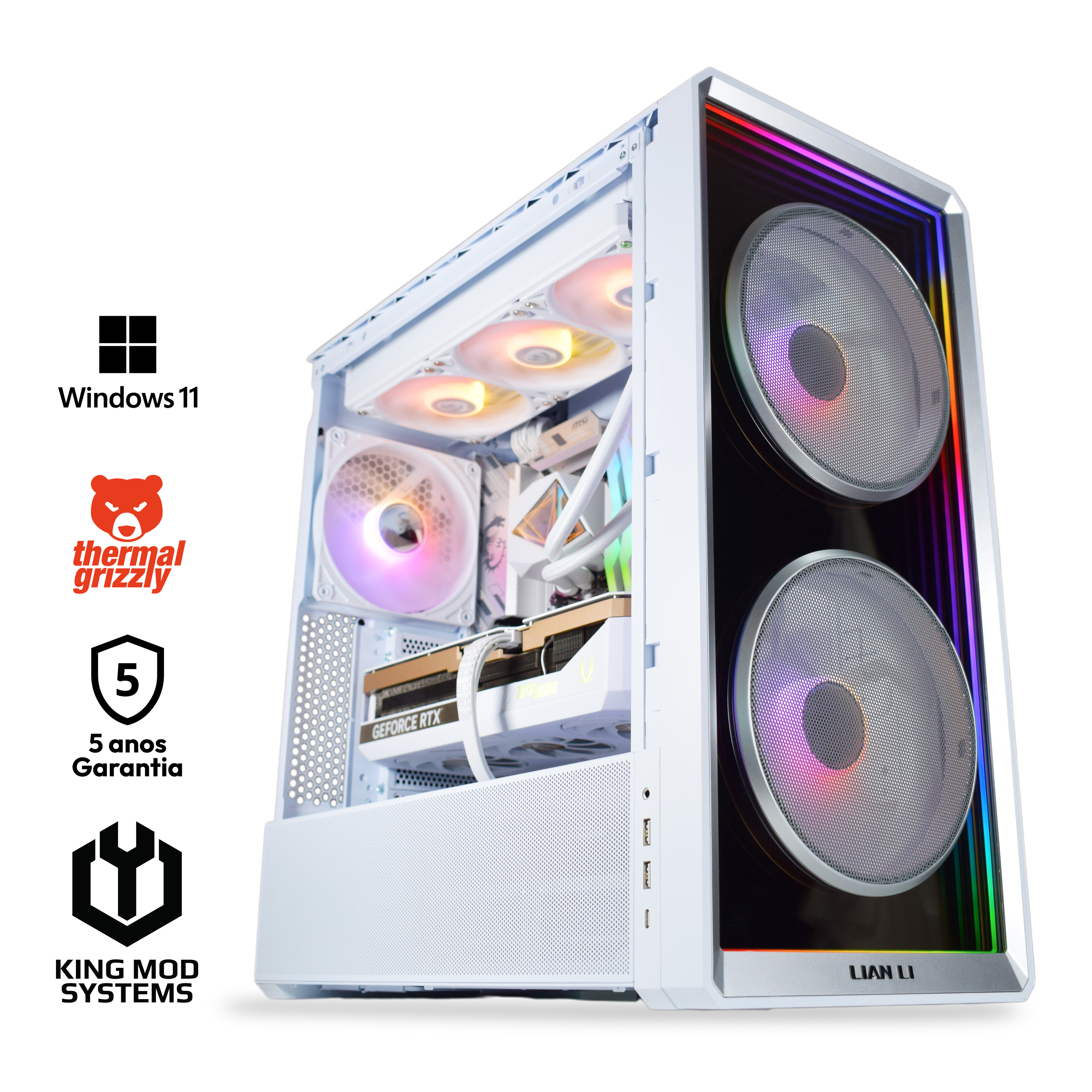 Picture of Picture of Computador King Mod Gamer-PC Ryzen 7 9800X3D 32GB DDR5 2TB RTX 5080 WiFi W11 V4
