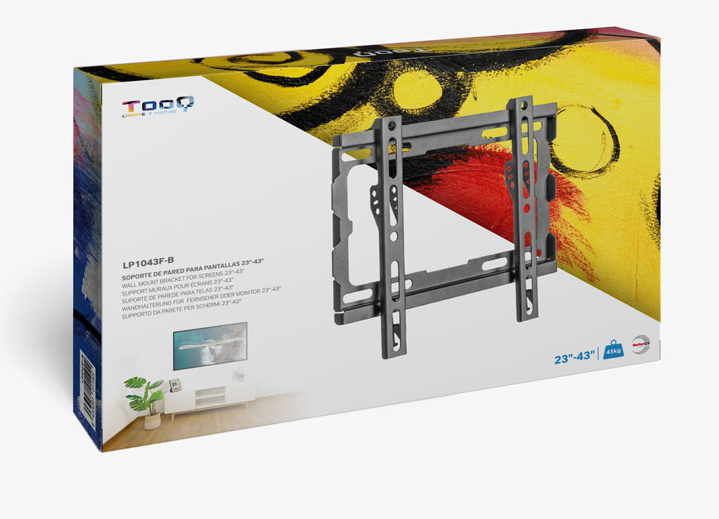 Picture of Picture of Suporte de Parede Tooq 23" a 43" Max. 45Kg Preto