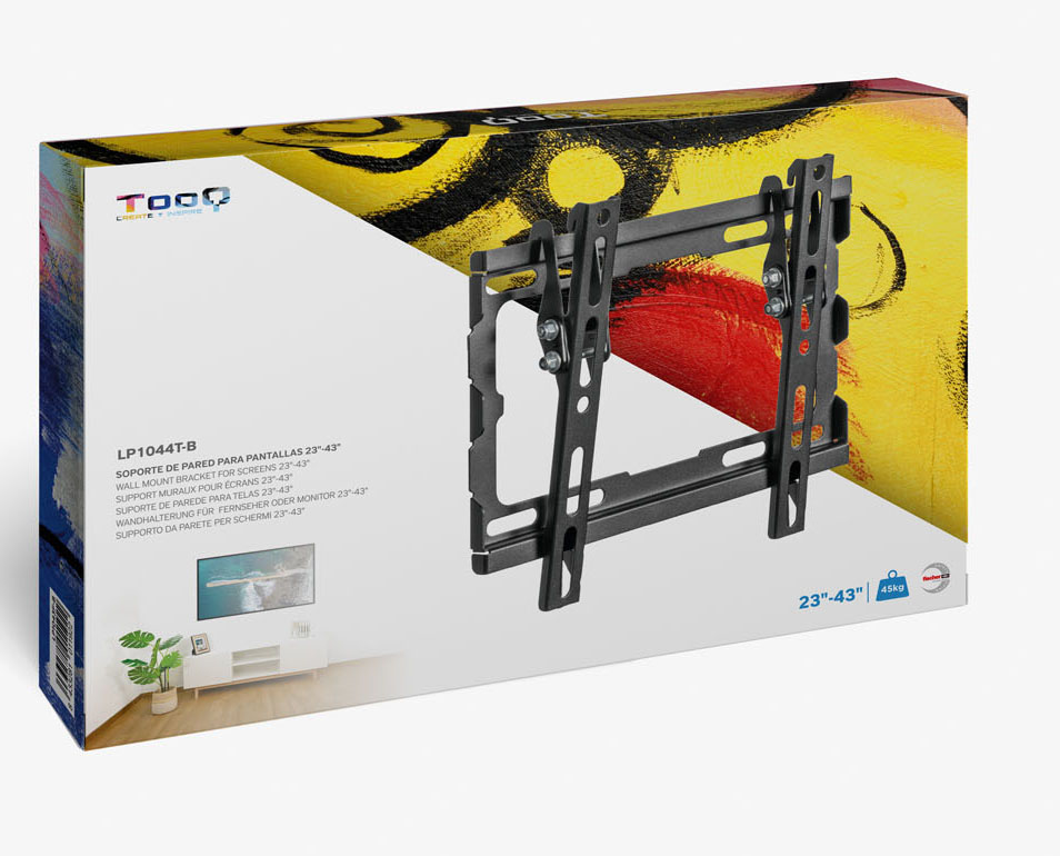 Picture of Picture of Suporte de Parede Tooq Tilt 23" a 43" Max. 45Kg Preto