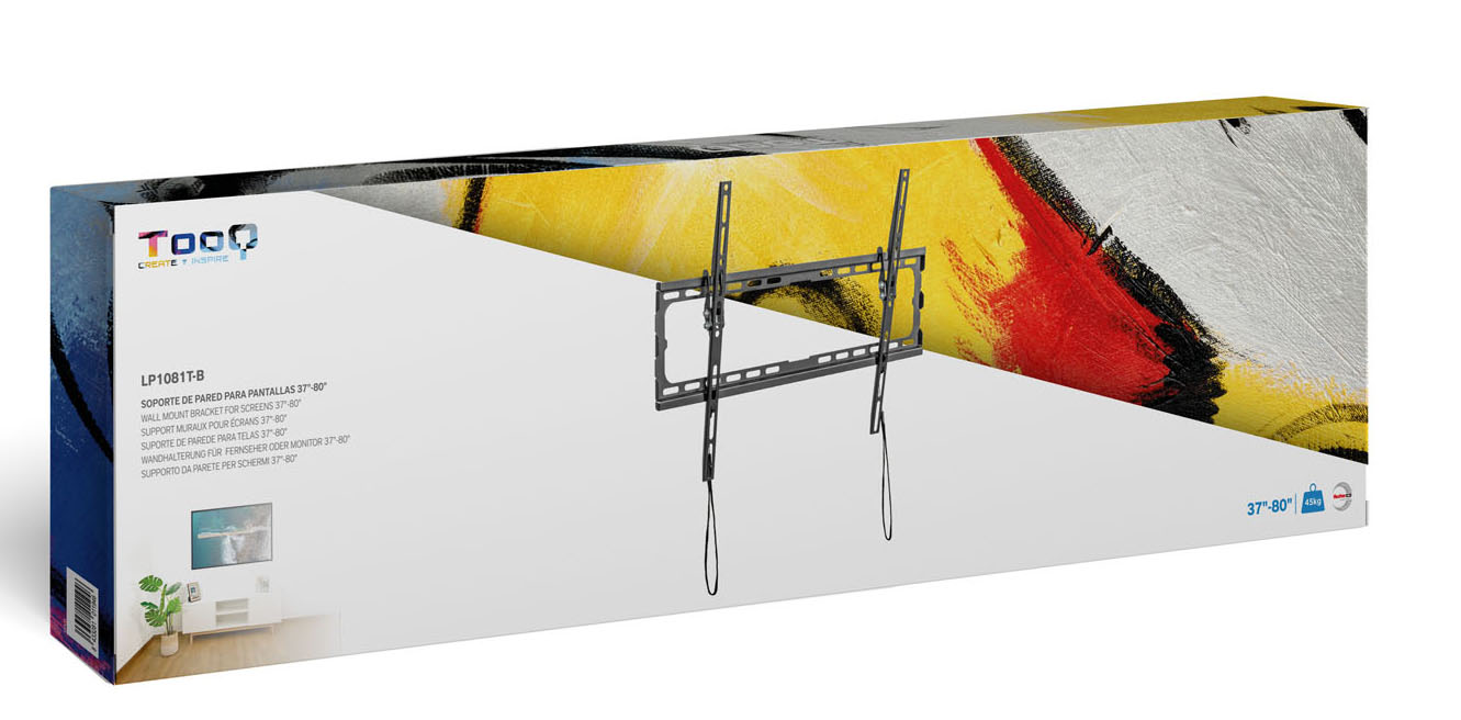 Tooq - Suporte de Parede Tooq Tilt 37" a 80" Max. 45Kg Preto