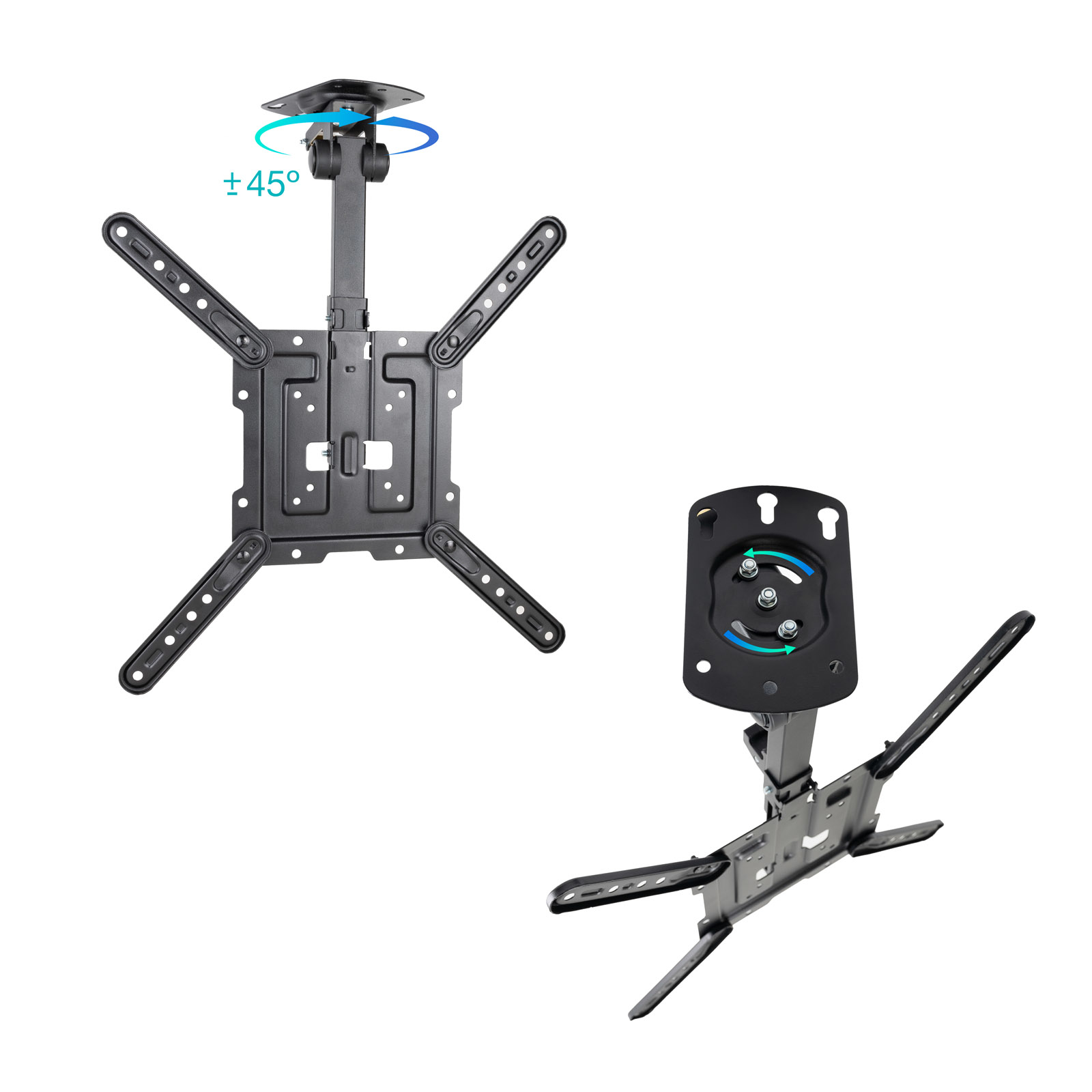 Tooq - Suporte de Tecto Tooq Tilt Rotação e Ajuste em Altura 23" a 55" Máx 20Kg