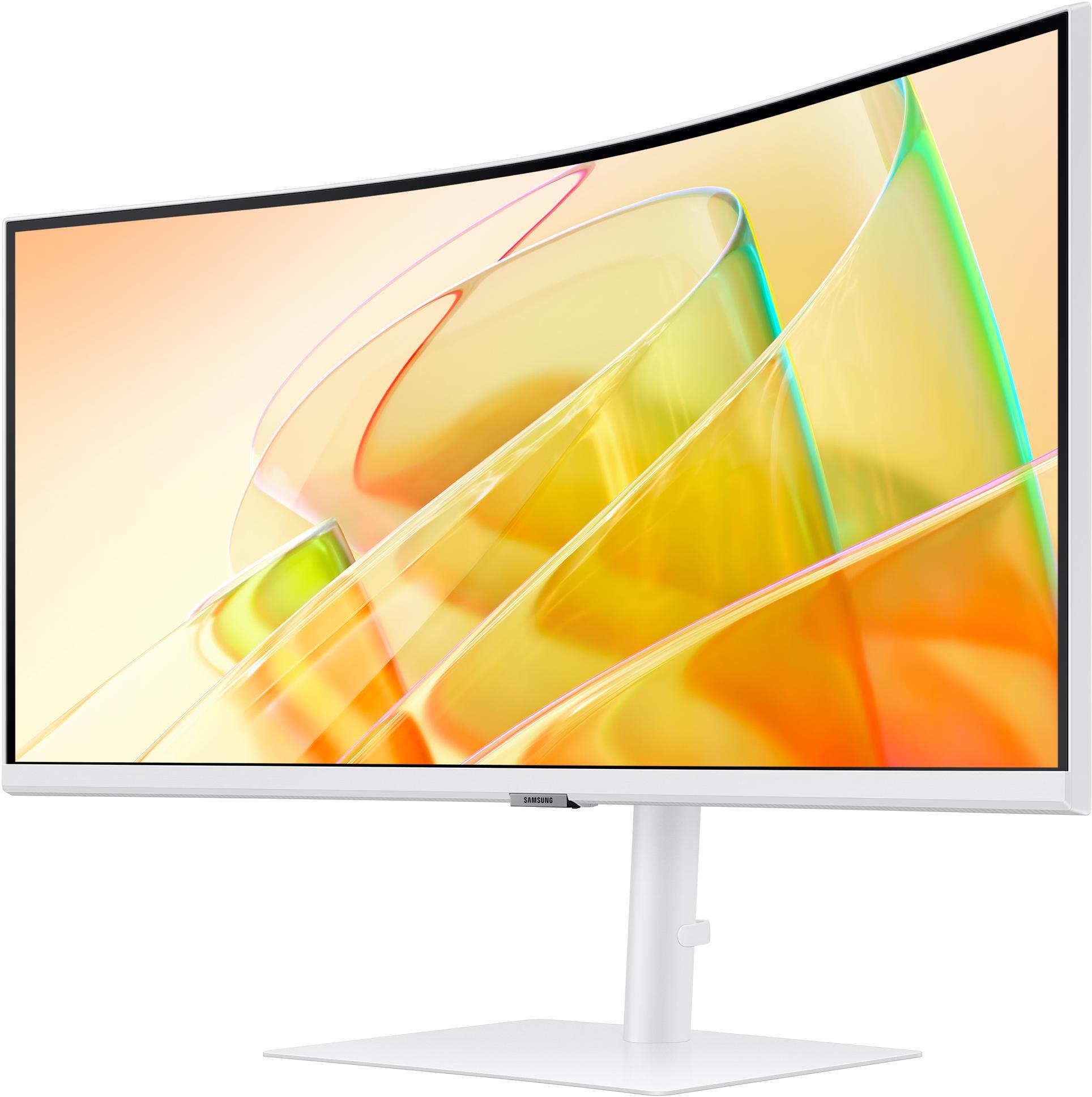 Samsung - Monitor Curvo Samsung ViewFinity S6 34" S65TC VA UWQHD 100Hz FreeSync Thunderbolt 4 KVM Branco